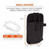 Ergodyne 19186 5544 S Black Phone Style Scanner Holster with Belt Clip - 6