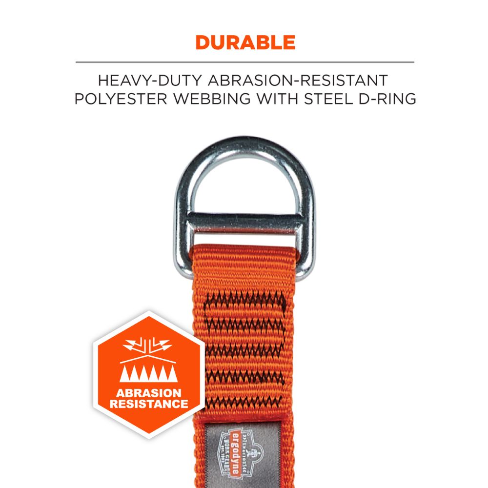 Ergodyne 19195 #3177 Orange Anchor Choke Strap - 60lbs / 27kg - 3