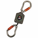 Ergodyne 19303 3003 Standard Gray Retractable Lanyard - Dual Carabiners - 2lbs