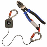 Ergodyne 19303 3003 Standard Gray Retractable Lanyard - Dual Carabiners - 2lbs - 4