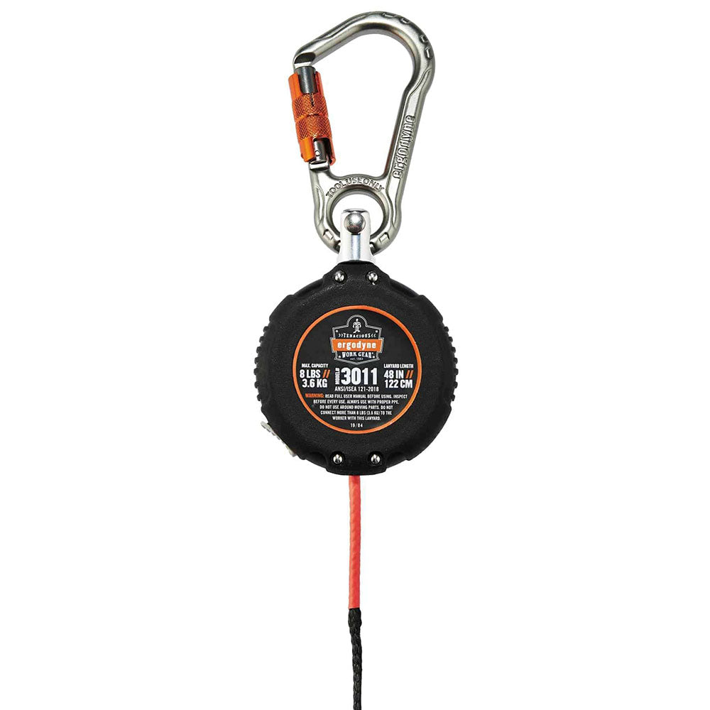 Ergodyne 19311 Squids 3011 Retractable Tool Lanyard with Carabiner Mount - 9