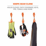 Ergodyne 19518-BULK 3420-BULK  Orange Swivel Glove Clip Holder - Dual Clips 100-Pack - 2