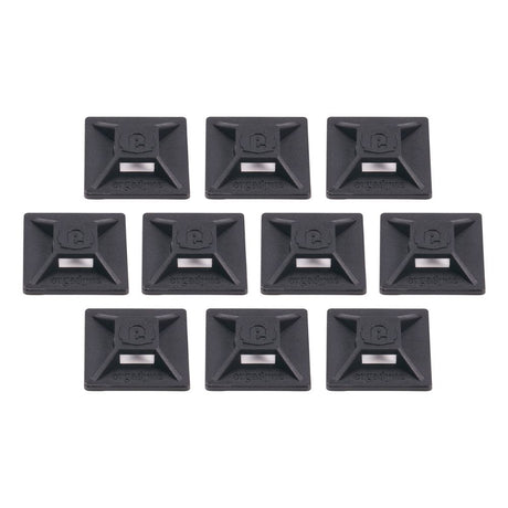 Ergodyne 19702 #3701 10-pack Black Mini Adhesive Mount Replacements - 2lbs / 0.9kg