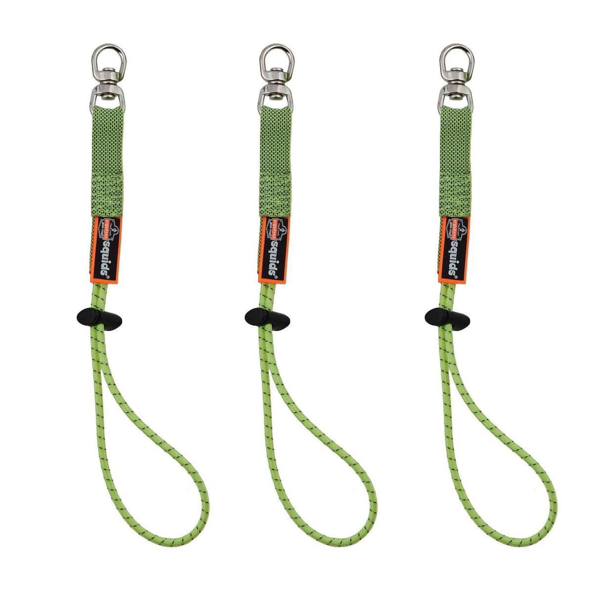 Ergodyne 19765 OAH 3713 Elastic Loop Tool Tails Swivel - 10lbs 3-Pack - 6