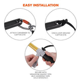 Ergodyne 19766 15" Elastic Tool Tail Lanyard with Carabiner and Cinch Loop 10 lb. (3 Pack) - 3
