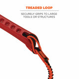 Ergodyne 19803 3101F(x) Standard Orange and Gray Lanyard - SS Carabiner + Loop - 15lbs - 7