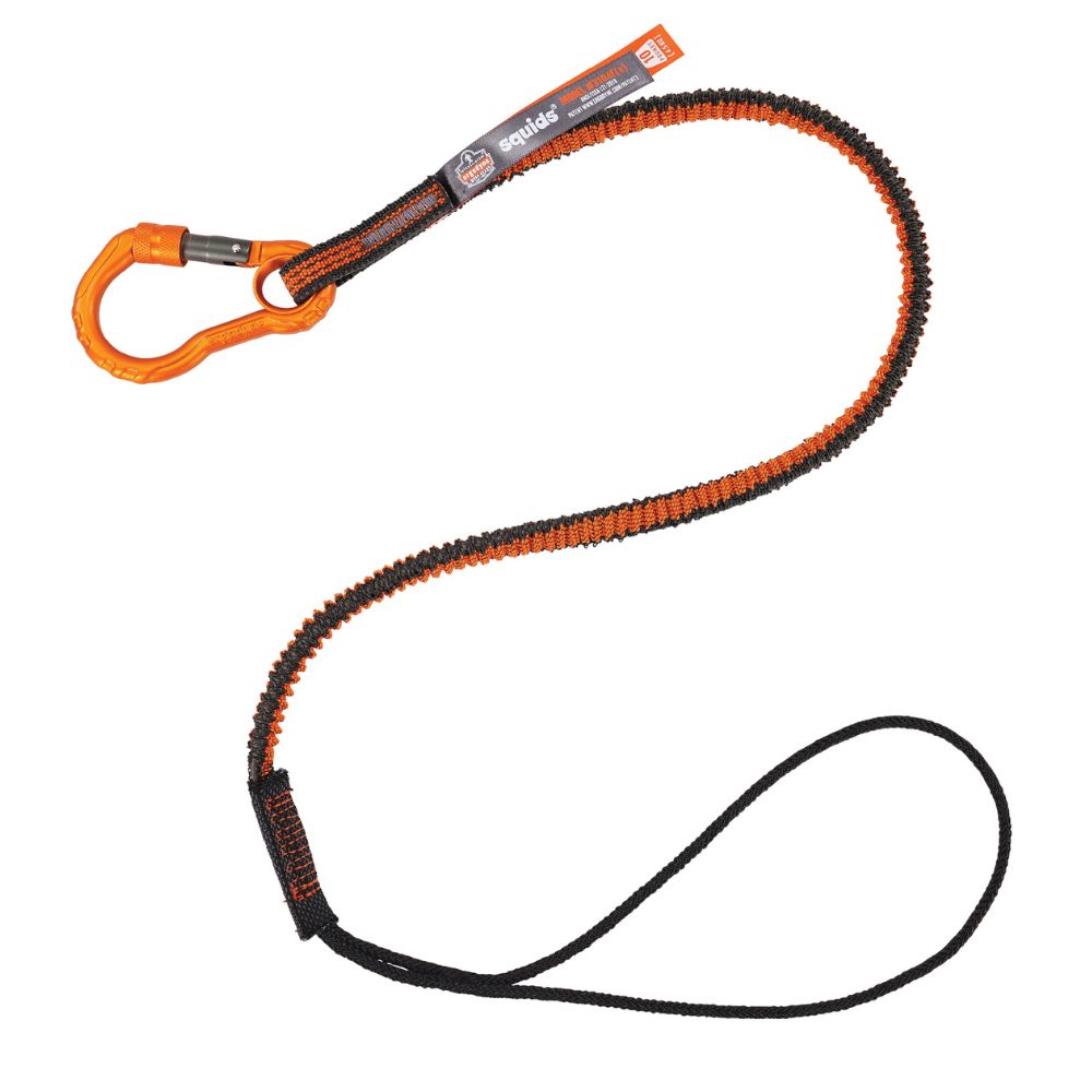 Ergodyne 19804 #3104F(x) Standard Orange and Gray Tool Lanyard - Carabiner Choke Loop - 10lbs