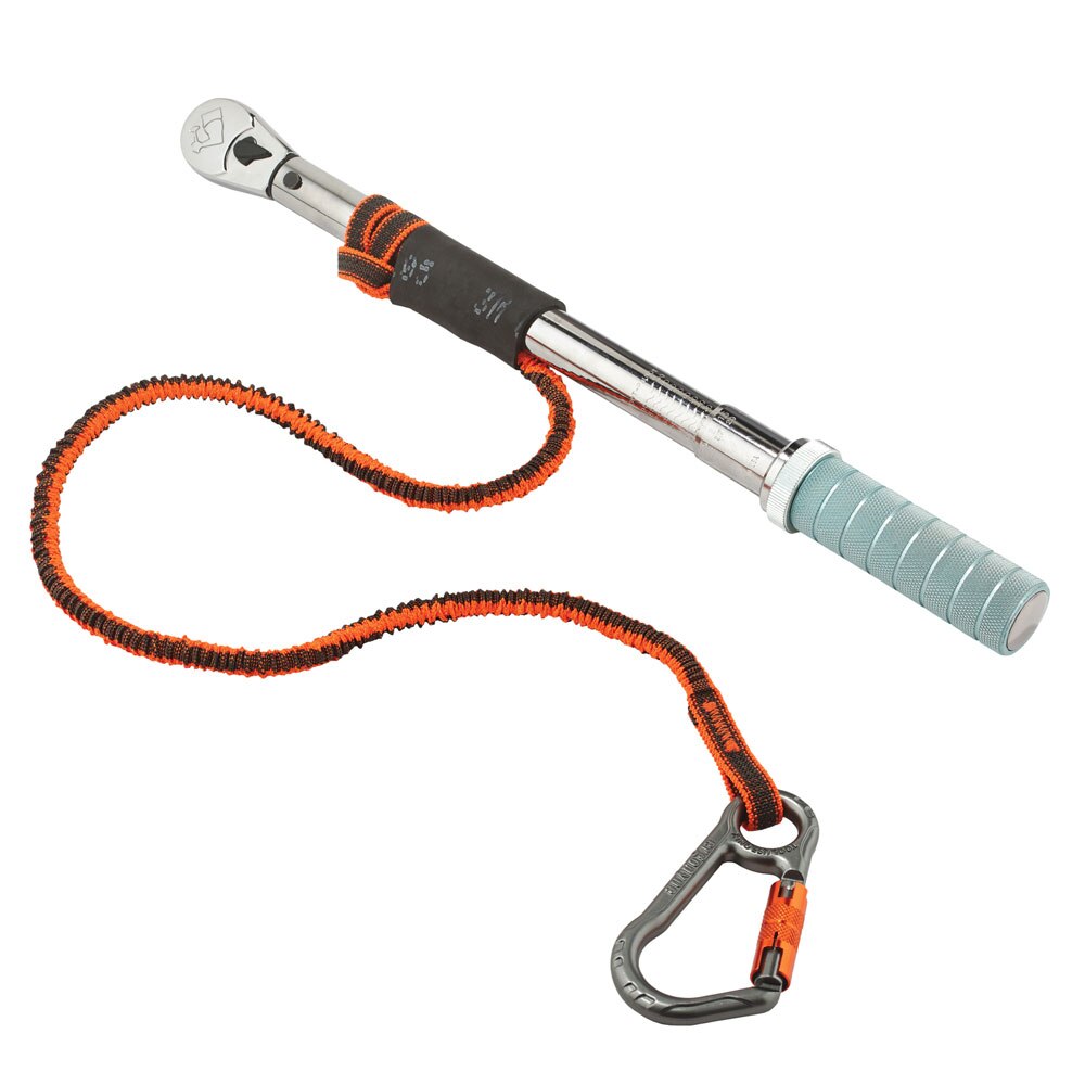 Ergodyne 19808 Squids 3108F(x) Tool Lanyard Single Locking Carabiner - 15lbs, Orange - 10