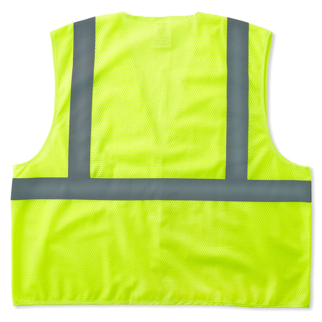 Ergodyne 20971 GloWear 8205HL Type R Class 2 Super Econo Mesh Vest, XSmall, HV Lime