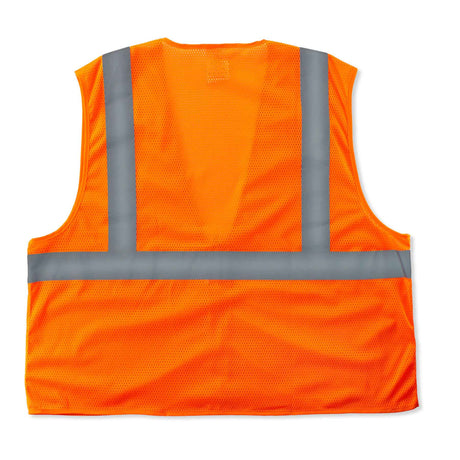 Ergodyne 20987 GloWear 8205Z Type R Class 2 Super Econo Mesh Vest, 2XL/3XL, HV Orange