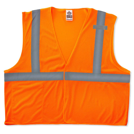 Ergodyne 21013 GloWear 8210HL Type R Class 2 Economy Mesh Vest, Small/Medium, HV Orange