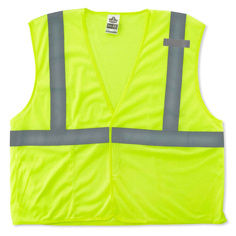 Ergodyne 21027 GloWear 8210HL Type R Class 2 Economy Mesh Vest, 2XL/3XL, HV Lime