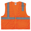 Ergodyne 21041 8210Z XS Orange Class 2 Economy Mesh Vest - Zipper