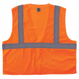 Ergodyne 21041 8210Z XS Orange Class 2 Economy Mesh Vest - Zipper - 2