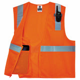 Ergodyne 21041 8210Z XS Orange Class 2 Economy Mesh Vest - Zipper - 3