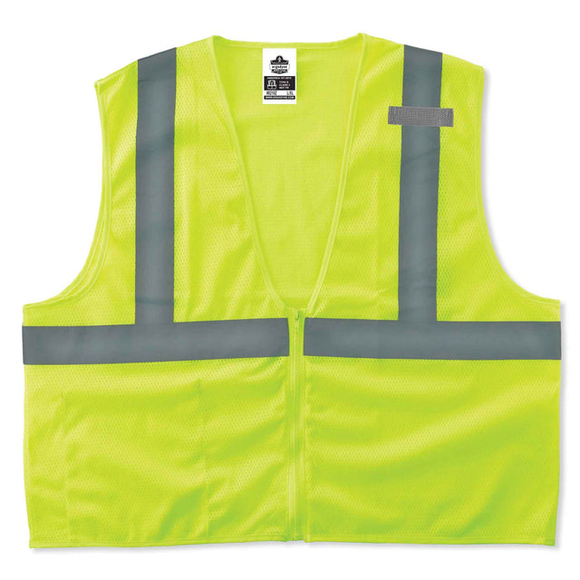 Ergodyne 21057 GloWear 8210Z Type R Class 2 Economy Mesh Vest, 2XL/3XL, HV Lime