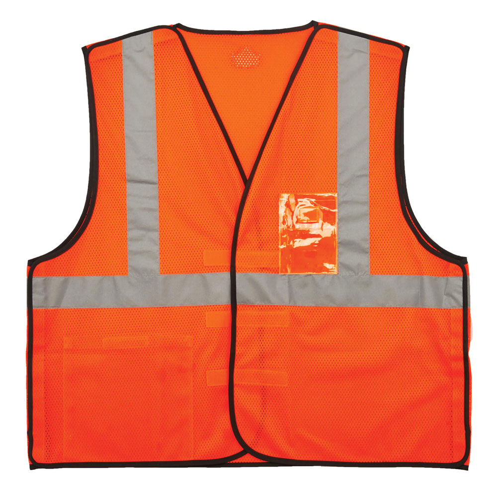 Ergodyne 21085 GloWear 8216BA Type R Class 2 Breakaway Mesh Vest, ID Badge Holder, /XL, HV Orange - 2