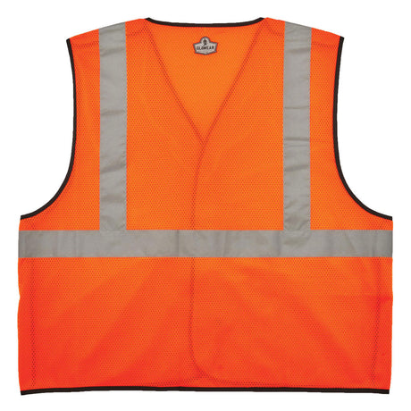 Ergodyne 21087 GloWear 8216BA Type R Class 2 Breakaway Mesh Vest ID Badge Holder, 2XL/3XL HV Orange