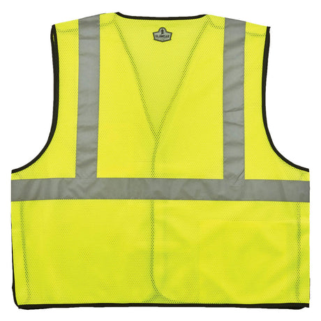 Ergodyne 21093 GloWear 8216BA Type R Class 2 Breakaway Mesh Vest, ID Badge Holder, S/M, HV Lime