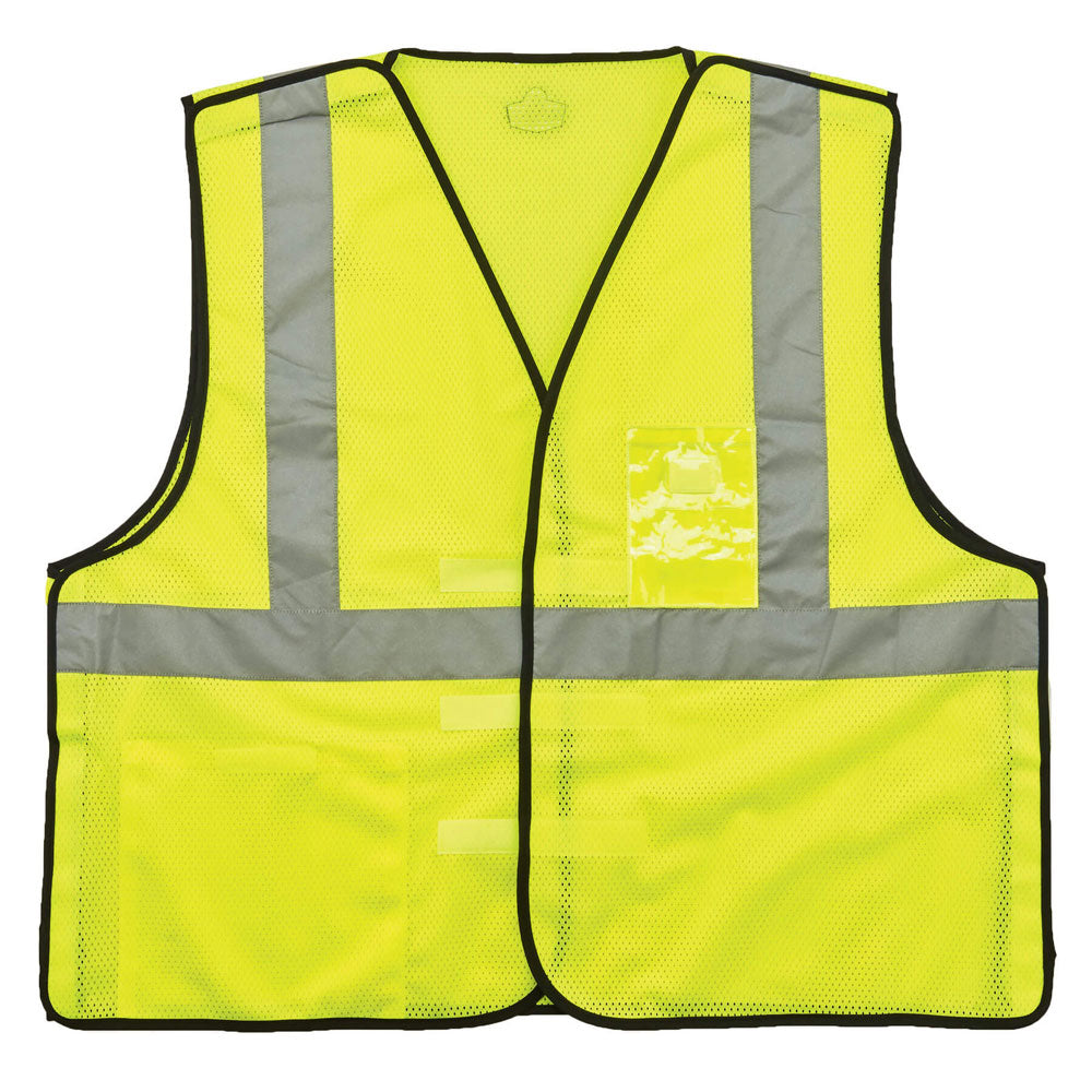 Ergodyne 21093 GloWear 8216BA Type R Class 2 Breakaway Mesh Vest, ID Badge Holder, S/M, HV Lime - 2