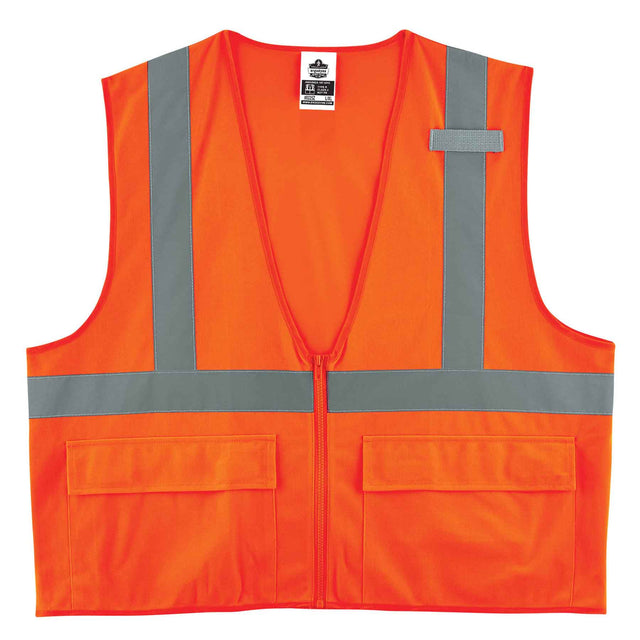 Ergodyne 21153 GloWear 8225Z Type R Class 2 Standard Solid Vest, Small/Medium, HV Orange