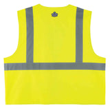 Ergodyne 21163 GloWear 8225Z Type R Class 2 Standard Solid Vest, Small/Medium, HV Lime