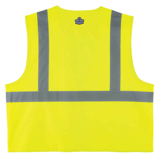 Ergodyne 21163 GloWear 8225Z Type R Class 2 Standard Solid Vest, Small/Medium, HV Lime