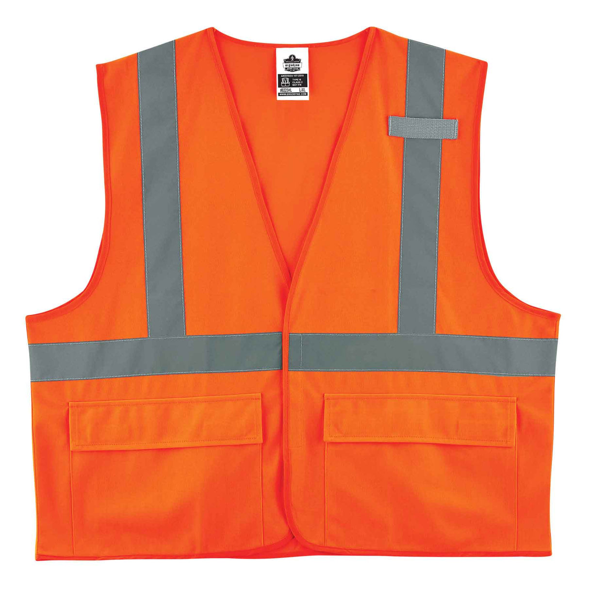 Ergodyne 21173 GloWear 8225HL Type R Class 2 Standard Solid Vest, Small/Medium, HV Orange - 2