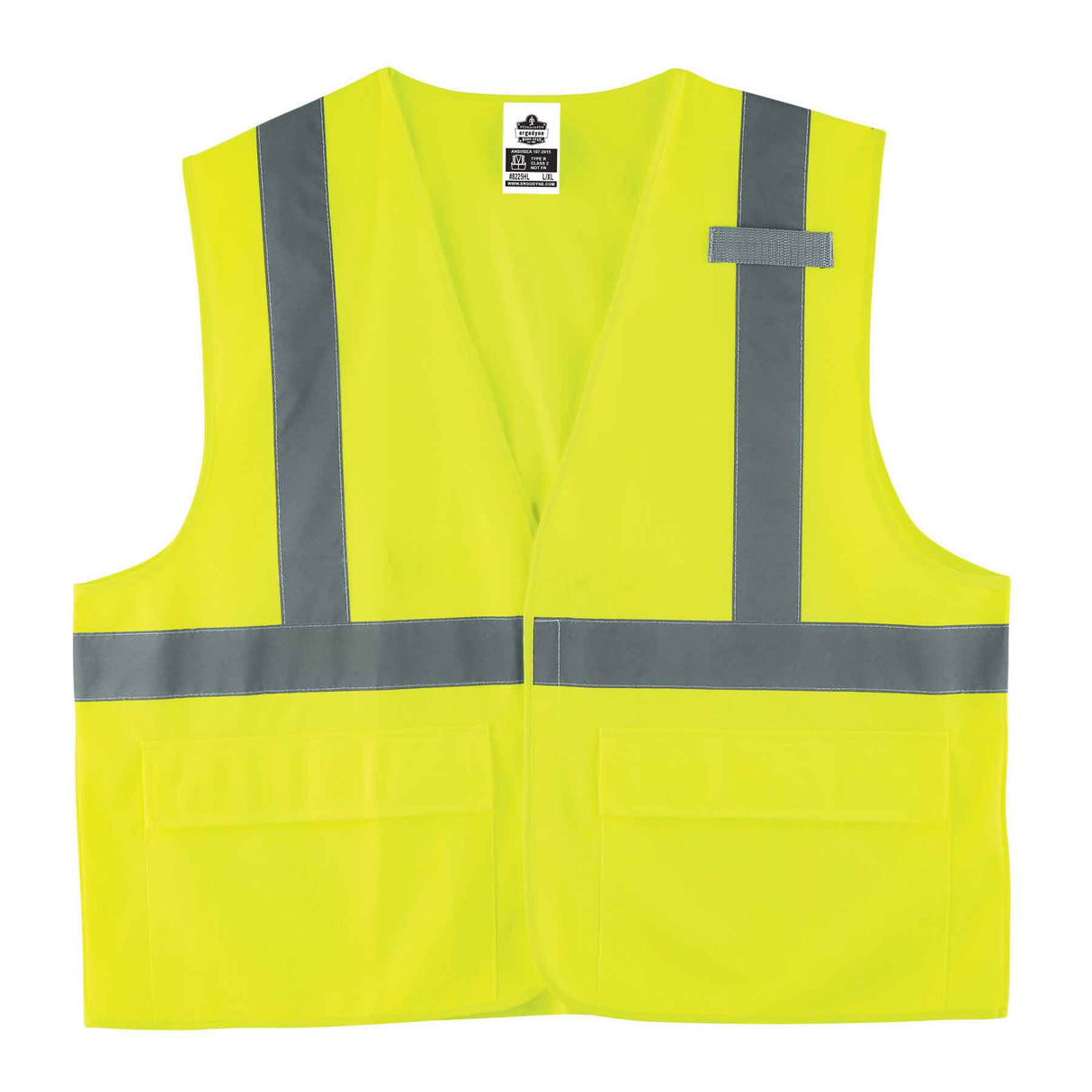 Ergodyne 21183 GloWear 8225HL Type R Class 2 Standard Solid Vest, Small/Medium, HV Lime - 2