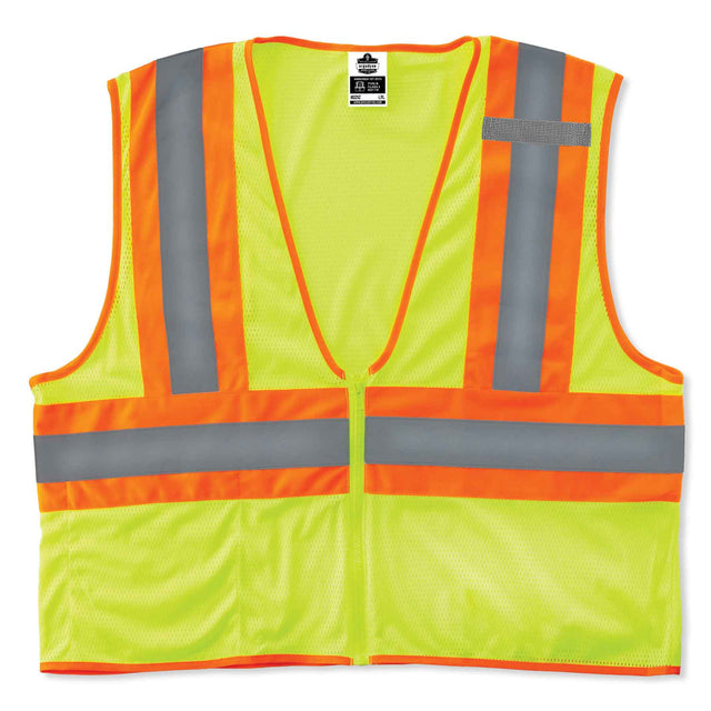 Ergodyne 21291 GloWear 8229Z Type R Class 2 Economy Two-Tone Vest, XSmall, HV Lime