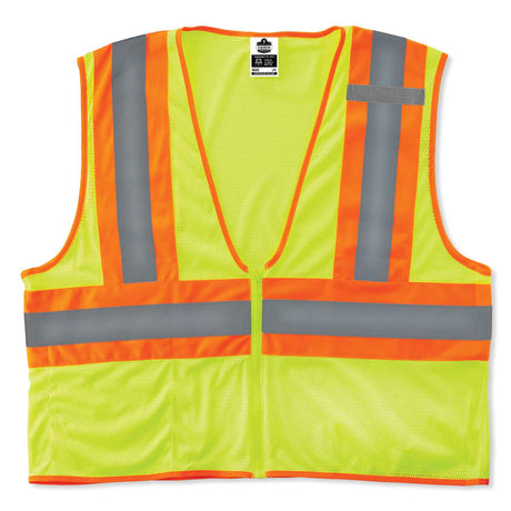 Ergodyne 21293 GloWear 8229Z Type R Class 2 Economy Two-Tone Vest, Small/Medium, HV Lime