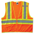 Ergodyne 21301 GloWear 8229Z Type R Class 2 Economy Two-Tone Vest, XSmall, HV Orange