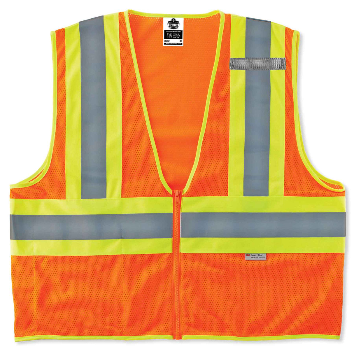 Ergodyne 21315 GloWear 8230Z Type R Class 2 Two-Tone Vest, Large/XL, HV Orange