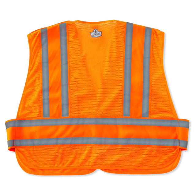 Ergodyne 21362 GloWear 8244PSV Type P Class 2 Expandable Public Safety Vest, XL/2XL, HV Orange