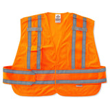 Ergodyne 21363 GloWear 8244PSV Type P Class 2 Expandable Public Safety Vest, 3XL+, HV Orange - 3