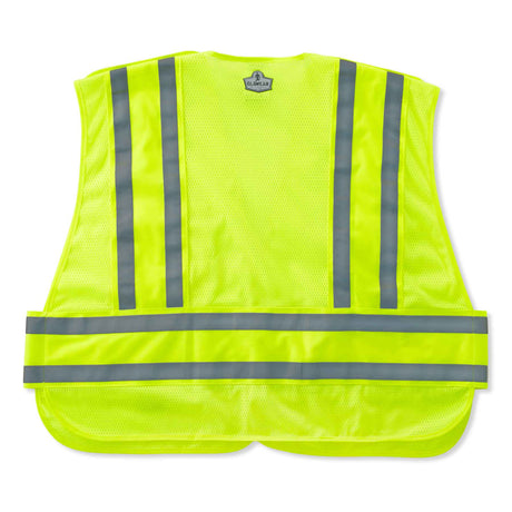 Ergodyne 21364 GloWear 8244PSV Type P Class 2 Expandable Public Safety Vest, Medium/Large, HV Lime