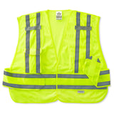 Ergodyne 21364 GloWear 8244PSV Type P Class 2 Expandable Public Safety Vest, Medium/Large, HV Lime - 2