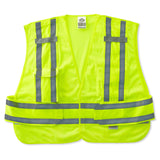 Ergodyne 21366 GloWear 8244PSV Type P Class 2 Expandable Public Safety Vest, XL/2XL, HV Lime - 3