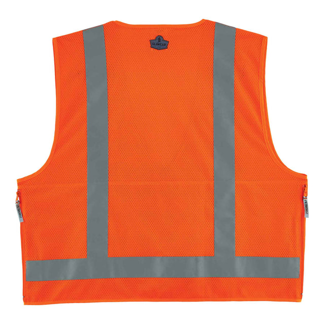 Ergodyne 21413 GloWear 8250Z Type R Class 2 Surveyors Vest, Small/Medium, HV Orange