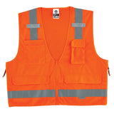 Ergodyne 21413 GloWear 8250Z Type R Class 2 Surveyors Vest, Small/Medium, HV Orange - 2