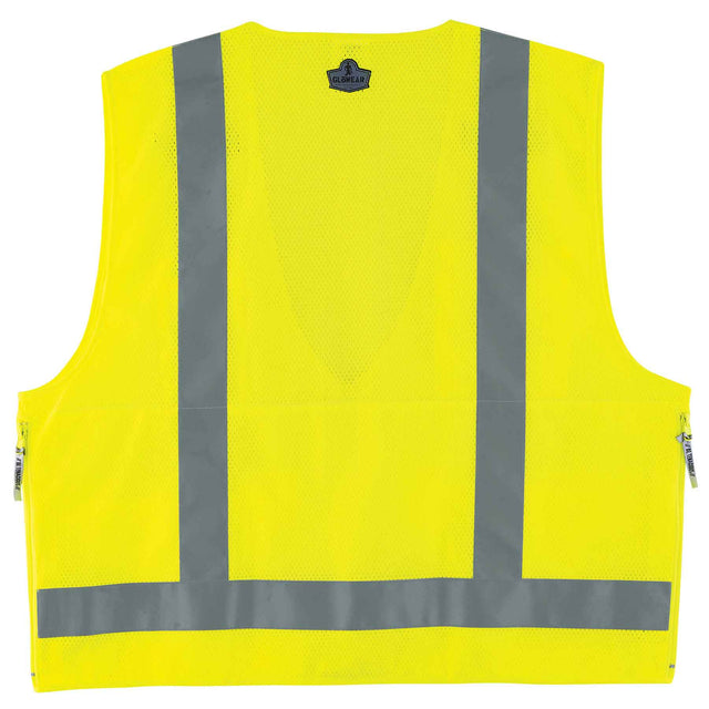 Ergodyne 21425 GloWear 8250Z Type R Class 2 Surveyors Vest, Large/XL, HV Lime