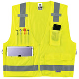 Ergodyne 21425 GloWear 8250Z Type R Class 2 Surveyors Vest, Large/XL, HV Lime - 3