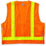 Ergodyne 21433 GloWear 8250ZHG Type R Class 2 Hi-Gloss Surveyors Vest, Small/Medium, HV Orange