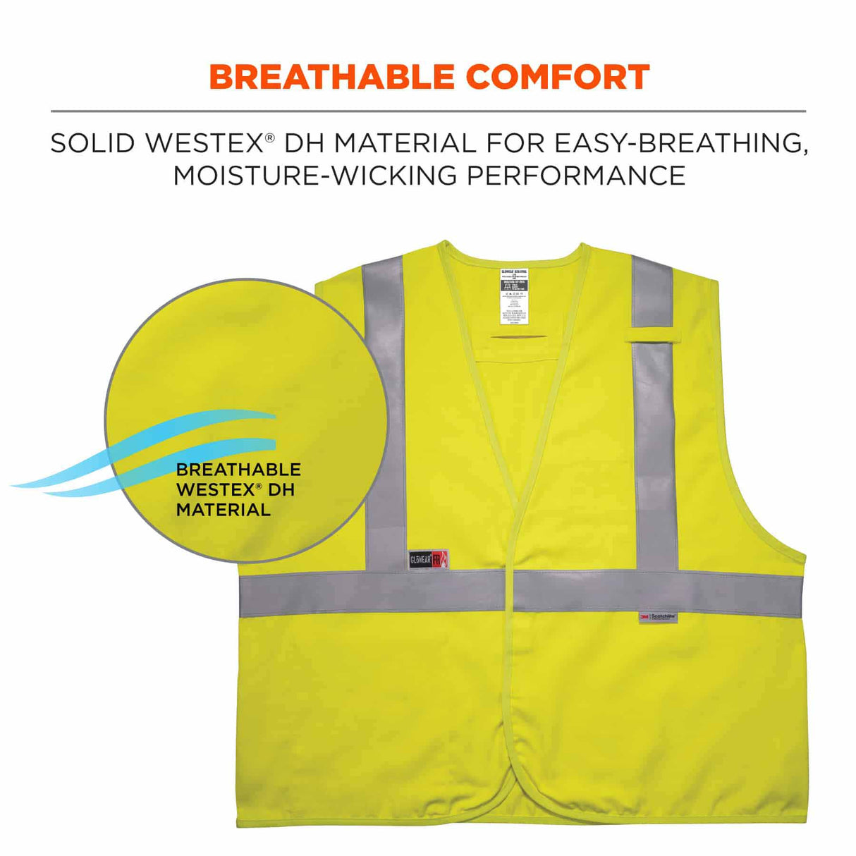 Ergodyne 21463 8261FRHL S/M Lime Class 2 FR Safety Vest - Dual Compliant - H+L - 4