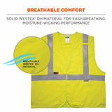 Ergodyne 21467 8261FRHL 2XL/3XL Lime Class 2 FR Safety Vest - Dual Compliant - H+L - 4