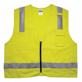 Ergodyne 21485 8262FRZ L/XL Lime Class 2 FR Surveyor Vest - Zipper