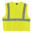 Ergodyne 21493 GloWear 8260FRHL Type R Class 2 FR Modacrylic Vest, Small/Medium, HV Lime