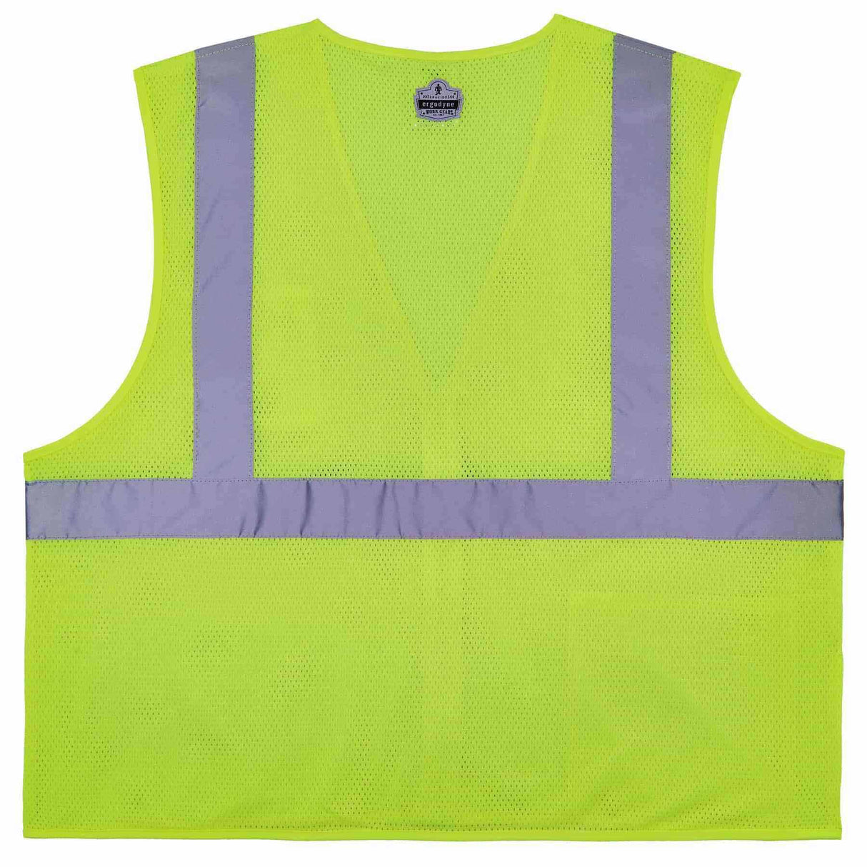 Ergodyne 21579 8256Z 4XL/5XL Lime Class 2 Self-Extinguishing Vest - Zipper - 2