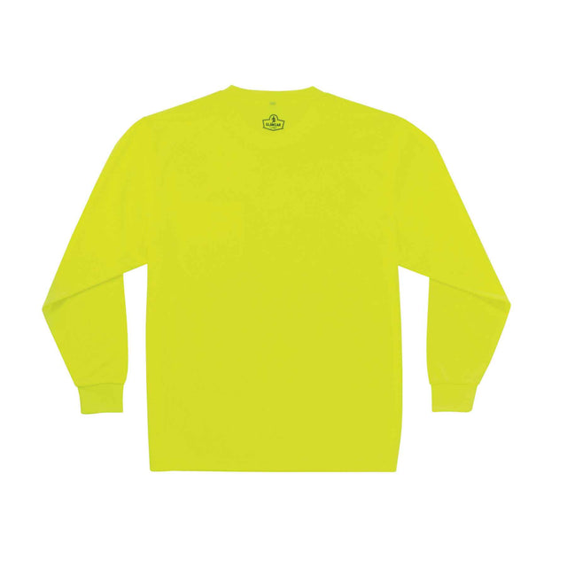 Ergodyne 21582 GloWear 8091 Non-Certified Long Sleeve T-Shirt, Small, HV Lime