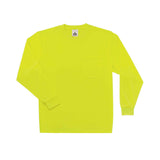 Ergodyne 21582 GloWear 8091 Non-Certified Long Sleeve T-Shirt, Small, HV Lime - 2